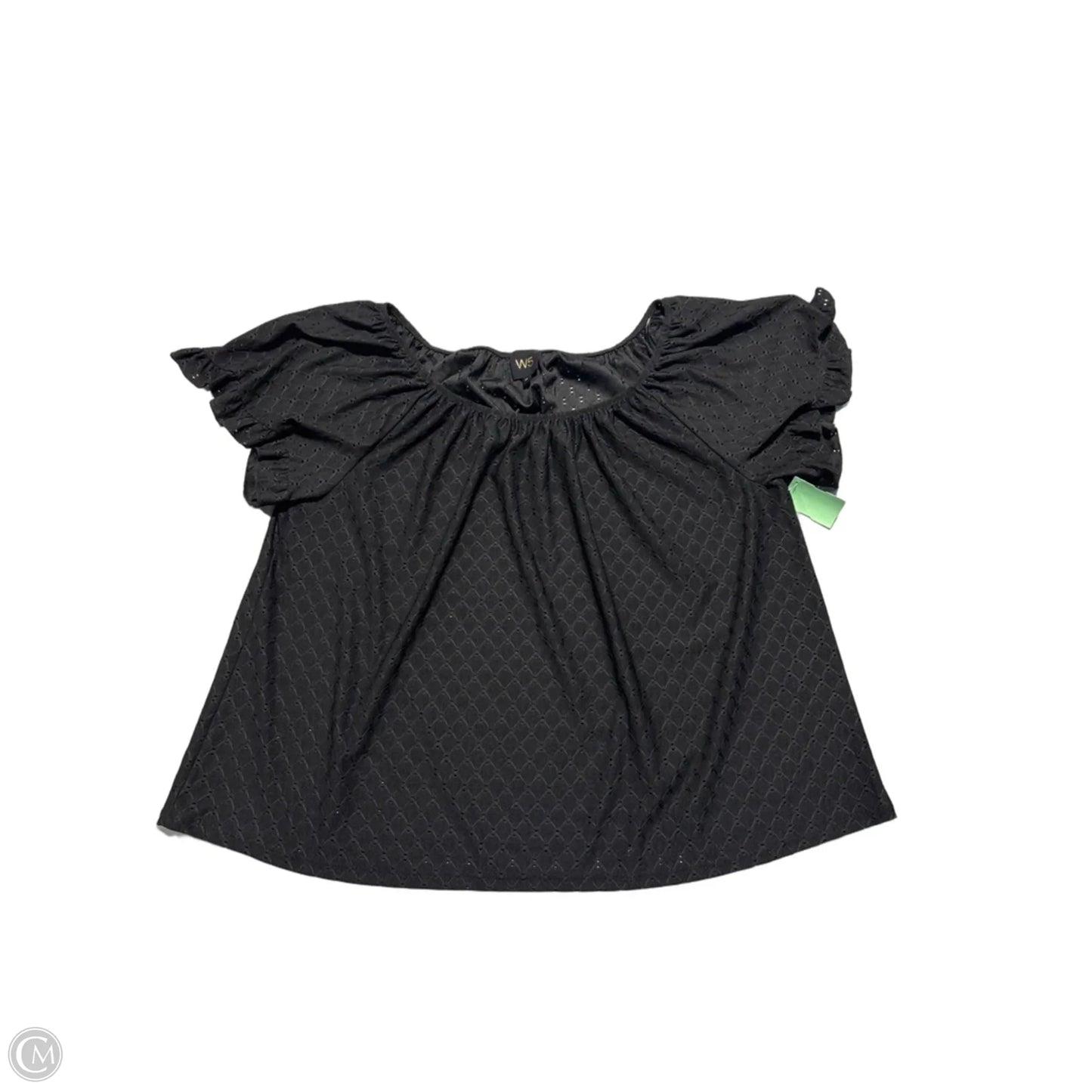 Top Short Sleeve By W5 In Black, Size: Xl