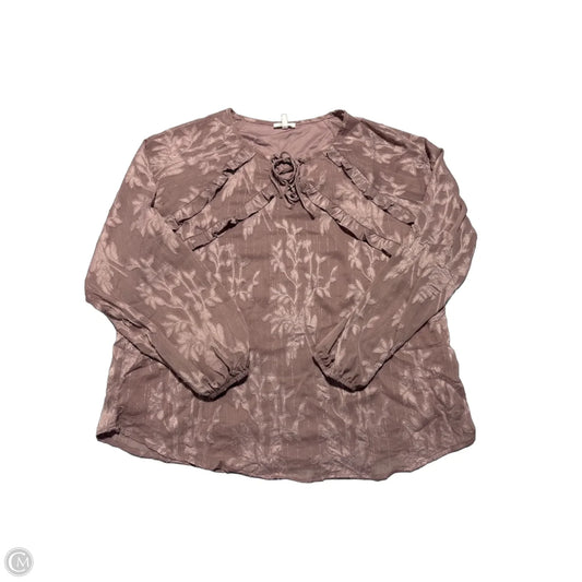 Top Long Sleeve By Maurices In Purple, Size: Xl