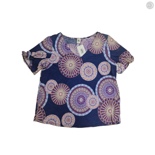 Top Short Sleeve By Sew In Love In Blue & Purple, Size: S