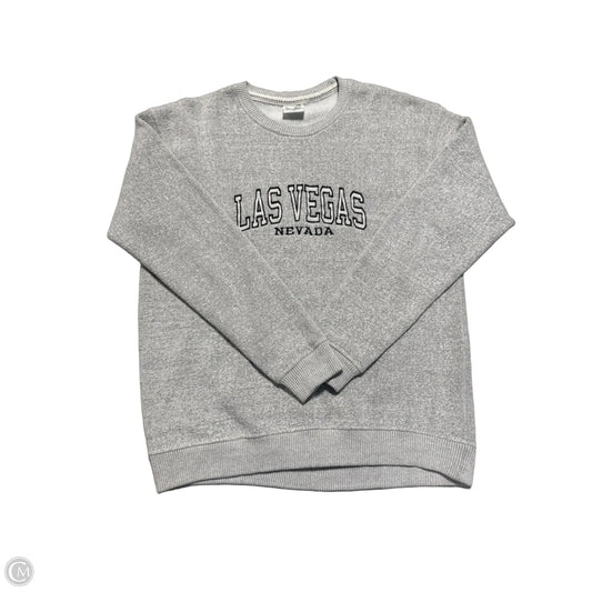Top Long Sleeve By Cmc In Grey, Size: L
