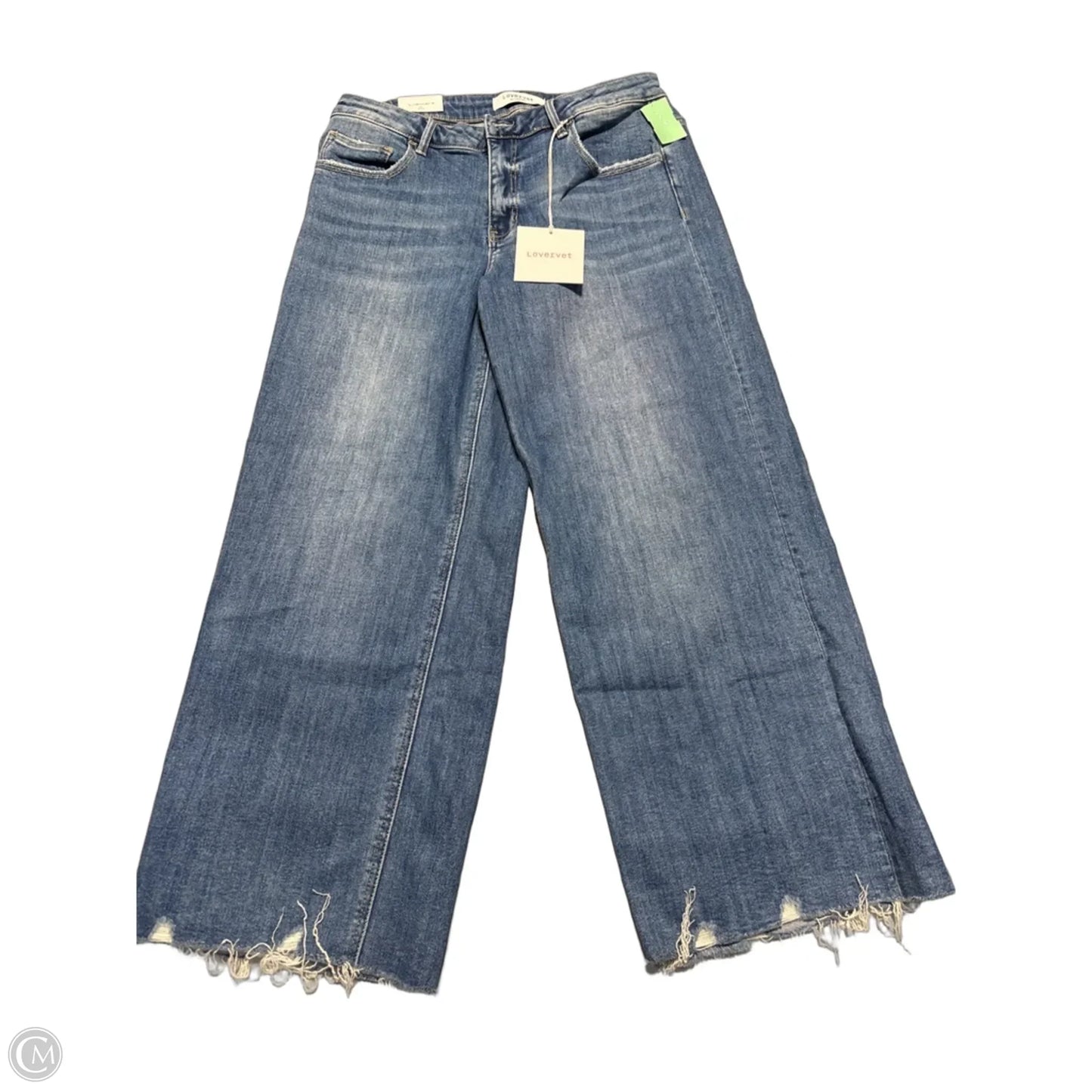 Jeans Wide Leg By Vervet In Blue Denim, Size: 12