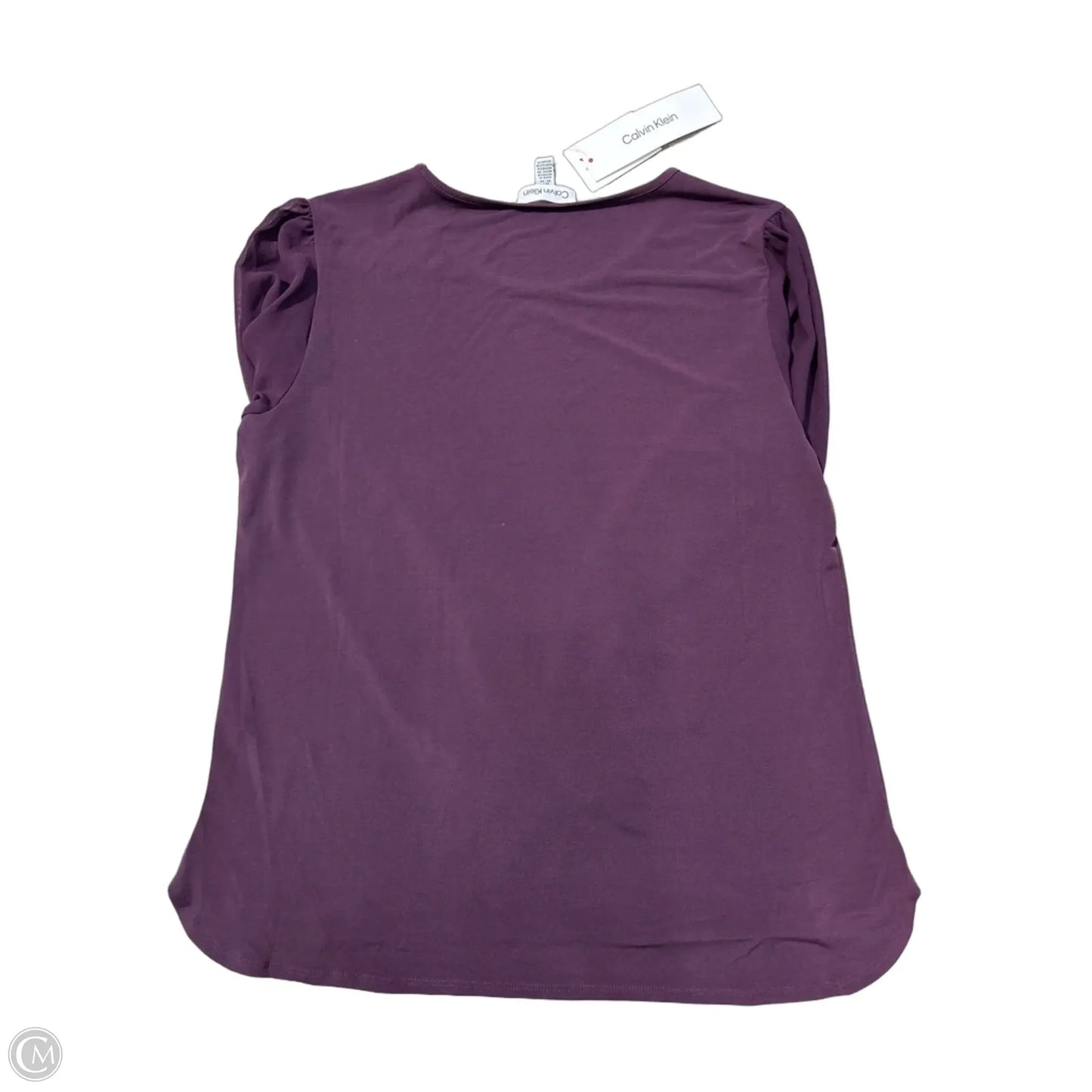 Top Long Sleeve By Calvin Klein In Purple, Size: M