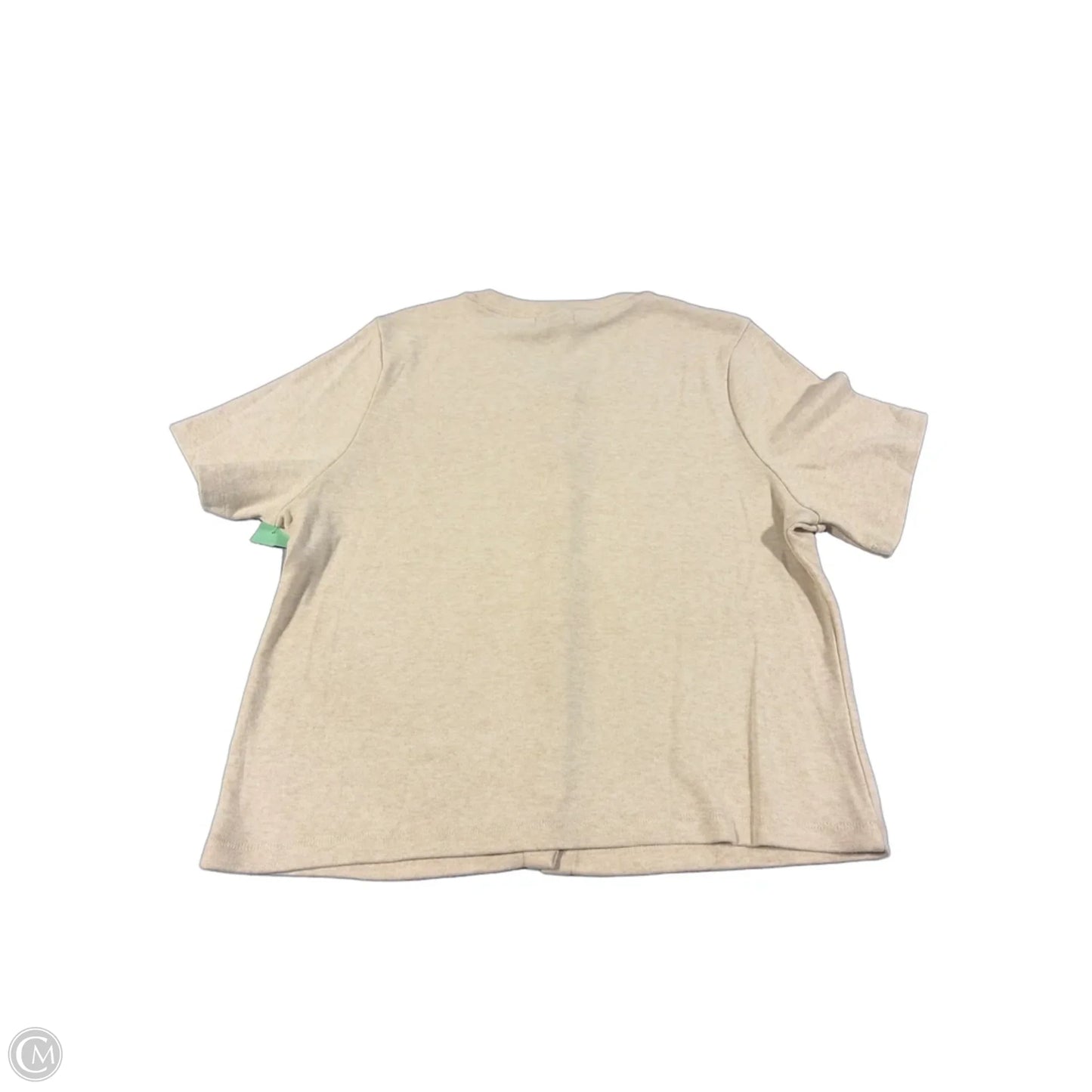 Top Short Sleeve By Design History In Tan, Size: L