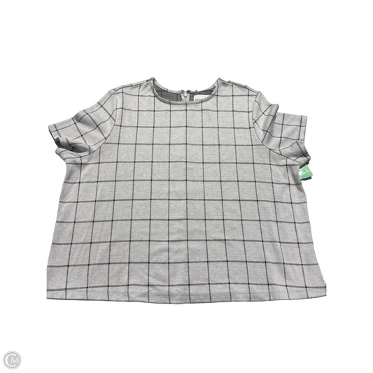 Top Short Sleeve By Nordstrom In Grey, Size: Xl