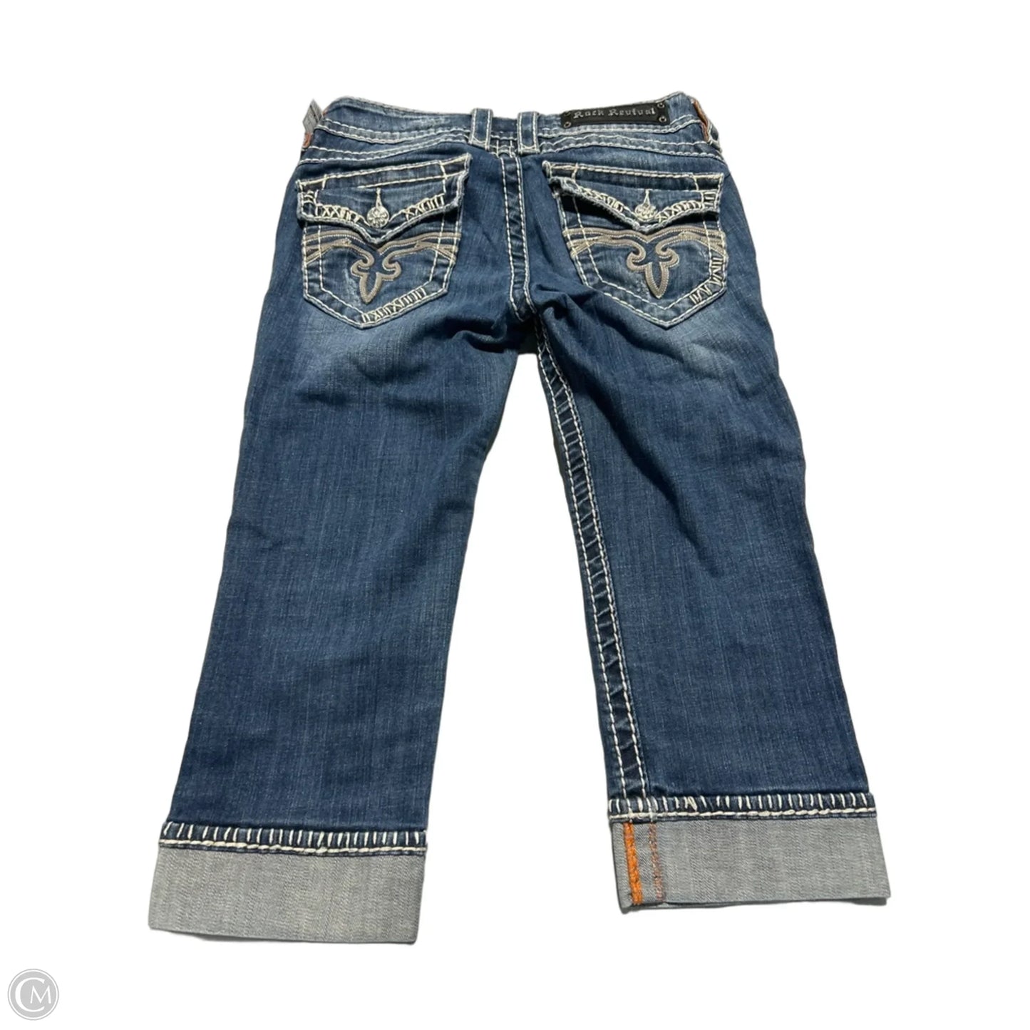 Capris By Rock Revival In Blue, Size: 2