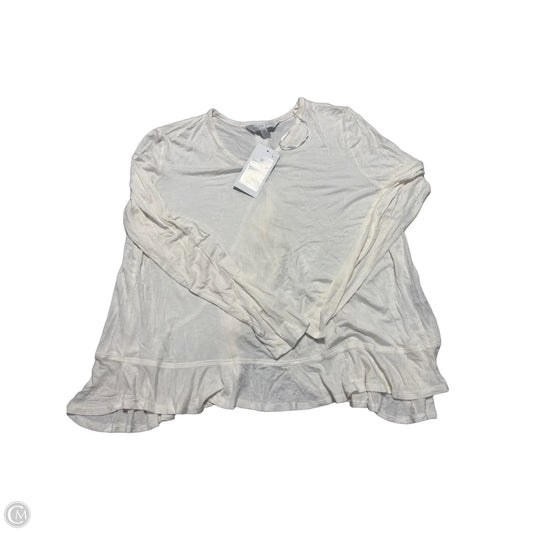 Top Long Sleeve By Lauren James In Cream, Size: L