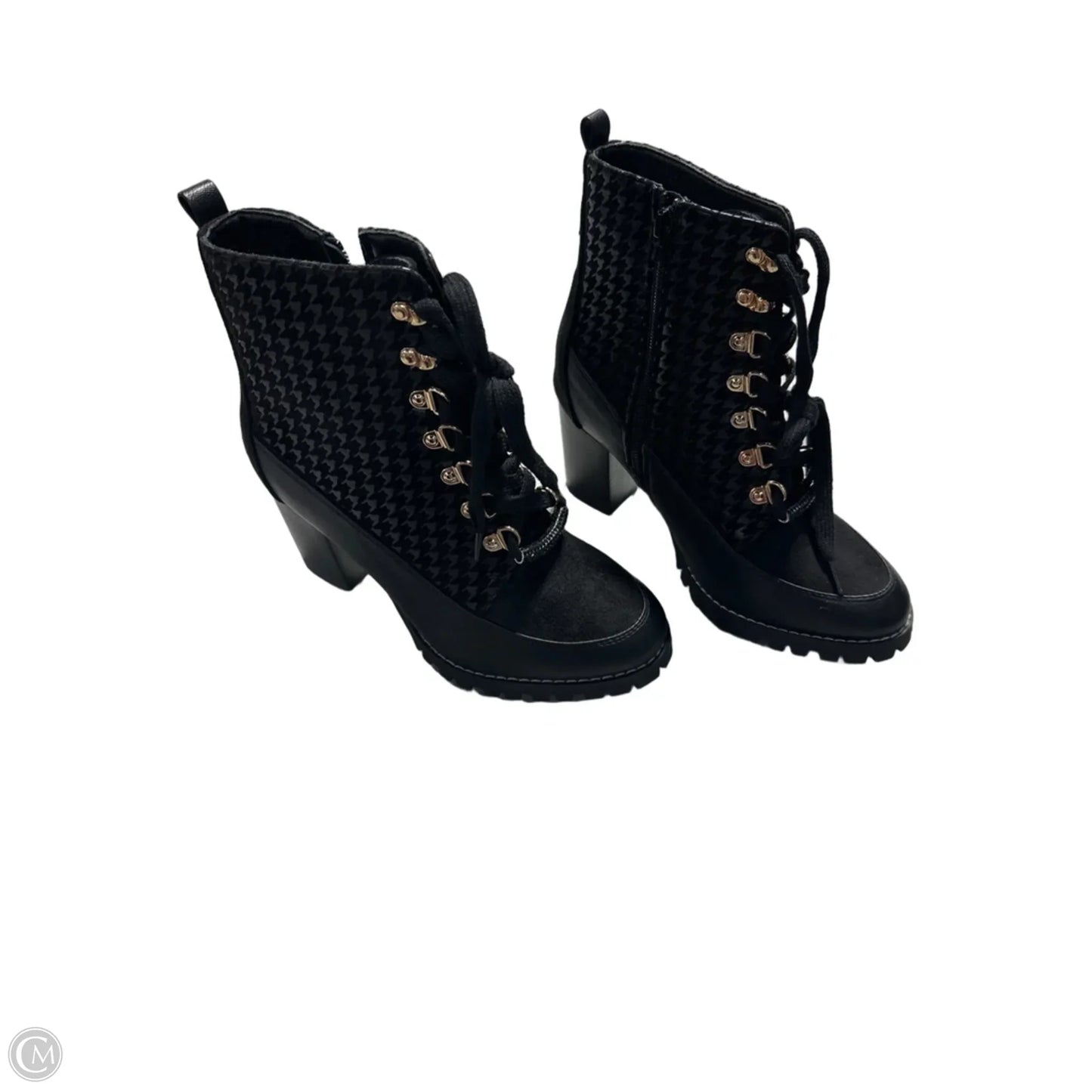 Boots Ankle Heels By Cmb In Black, Size: 8