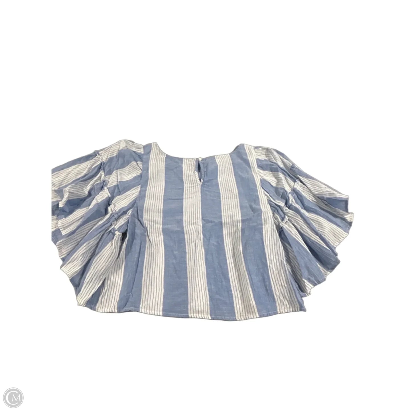 Top Short Sleeve By American Eagle In Blue & Brown, Size: L
