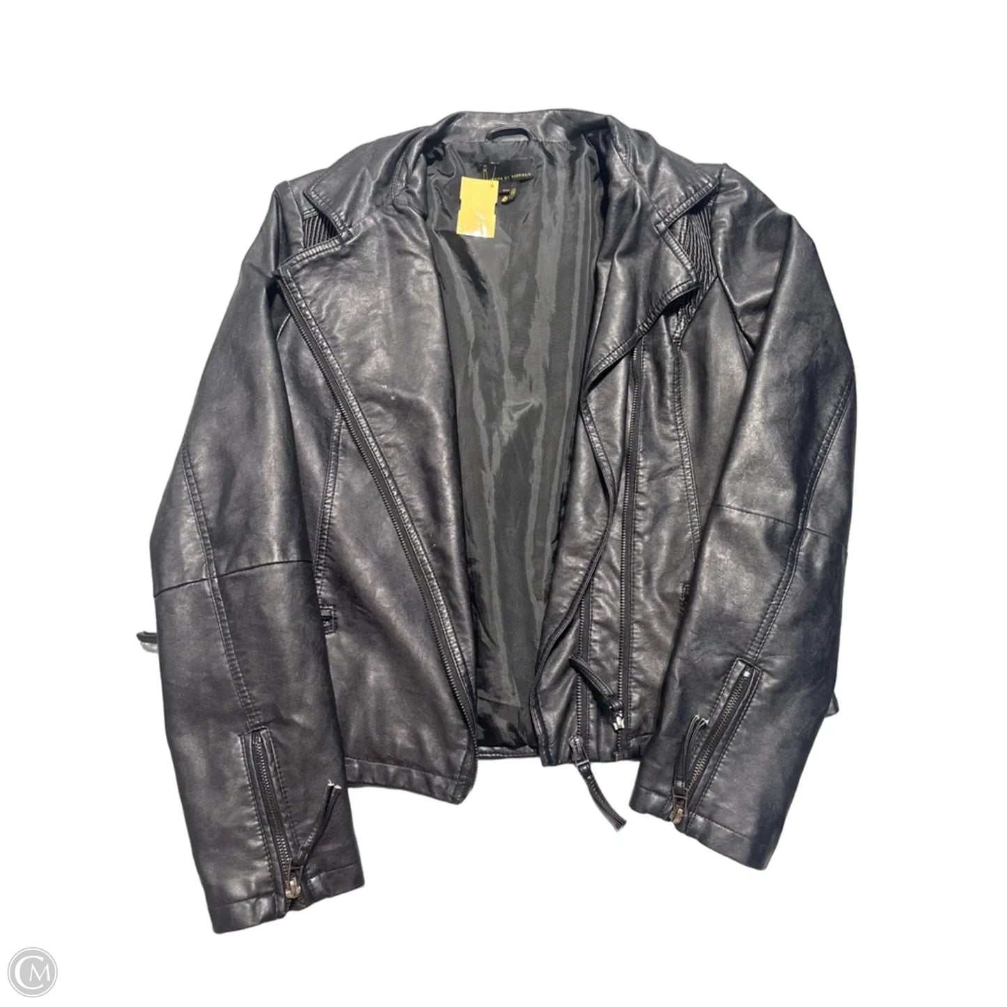 Jacket Leather By Jeans By Buffalo In Black, Size: M