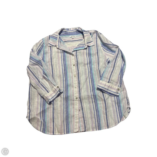 Top Long Sleeve By Chicos In Blue, Size: Xl