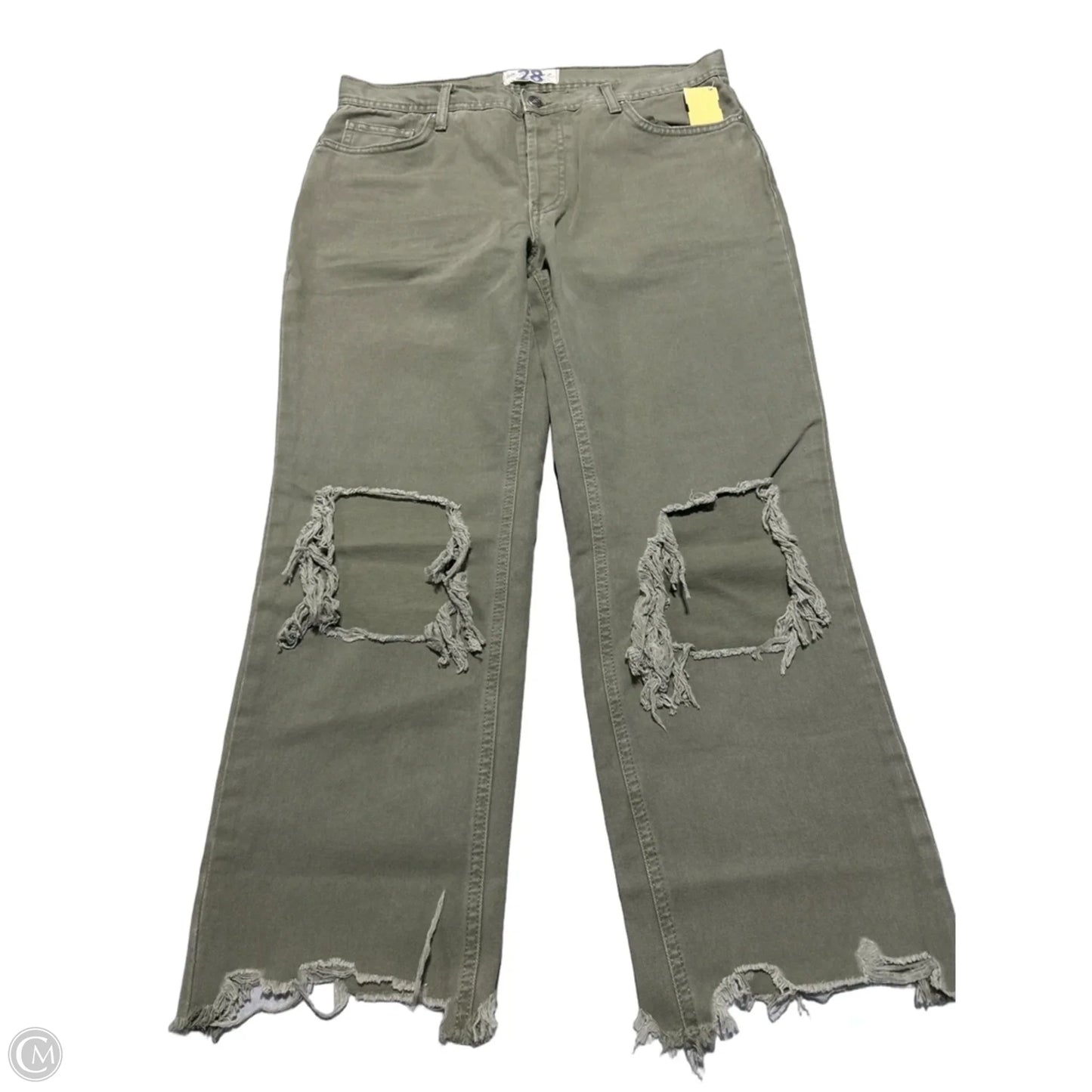 Jeans Straight By We The Free In Green Denim, Size: 6