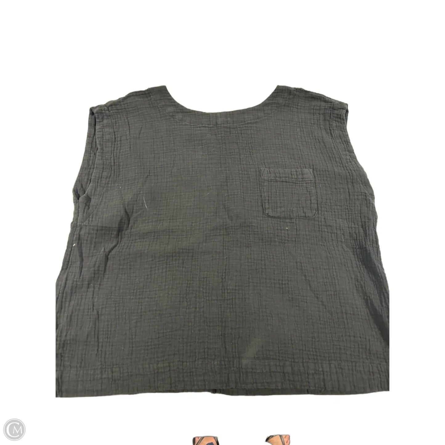 Top Short Sleeve By Ana In Black, Size: M