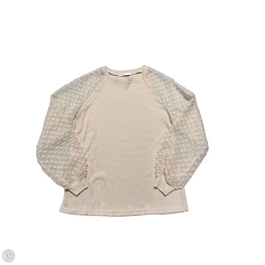 Top Long Sleeve By Miholl In Tan, Size: M