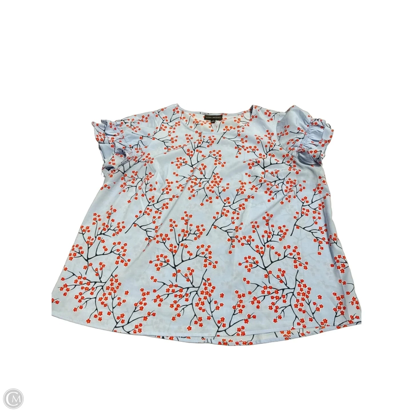 Top Short Sleeve By Lane Bryant In Blue, Size: Xl
