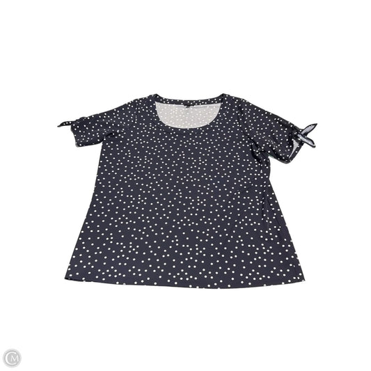 Top Short Sleeve By Talbots In Navy, Size: 1x