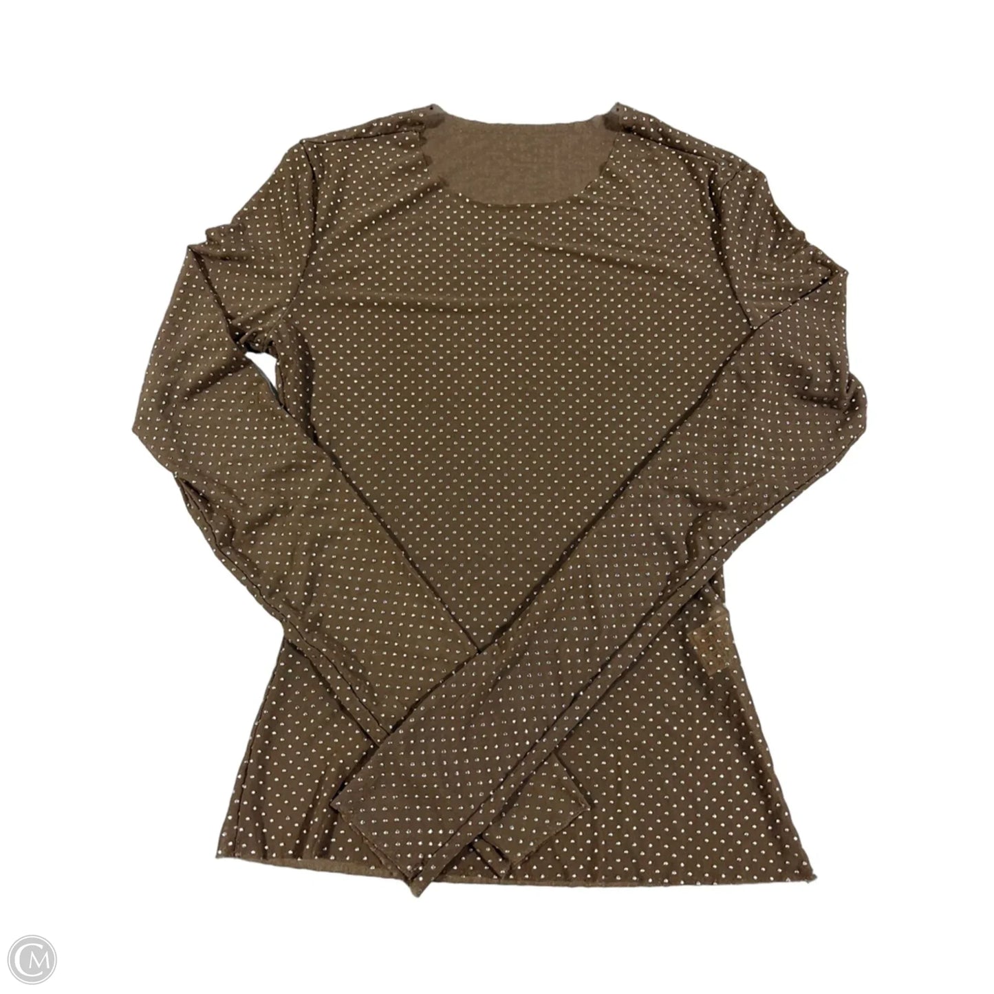Top Long Sleeve By Cme In Tan, Size: S