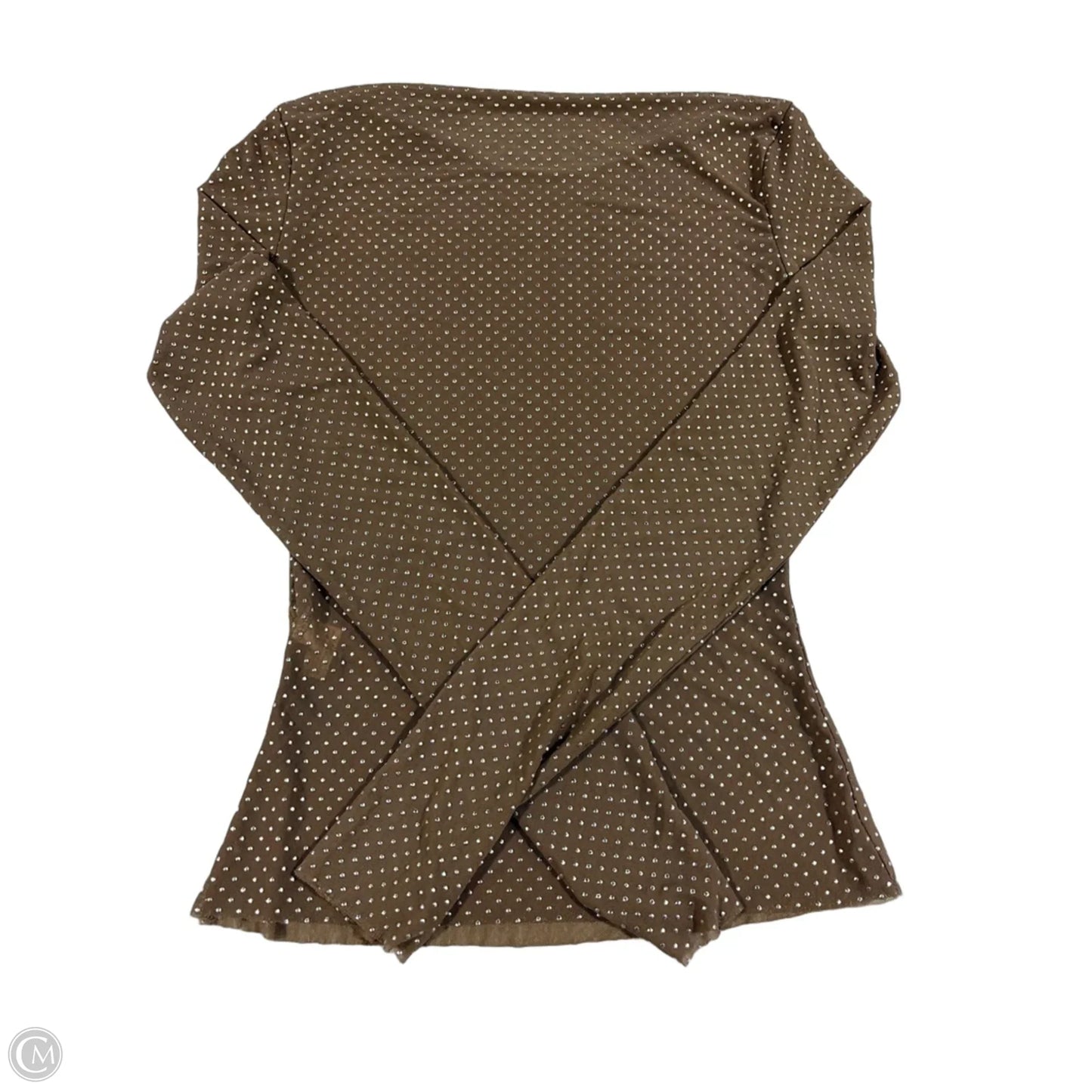 Top Long Sleeve By Cme In Tan, Size: S