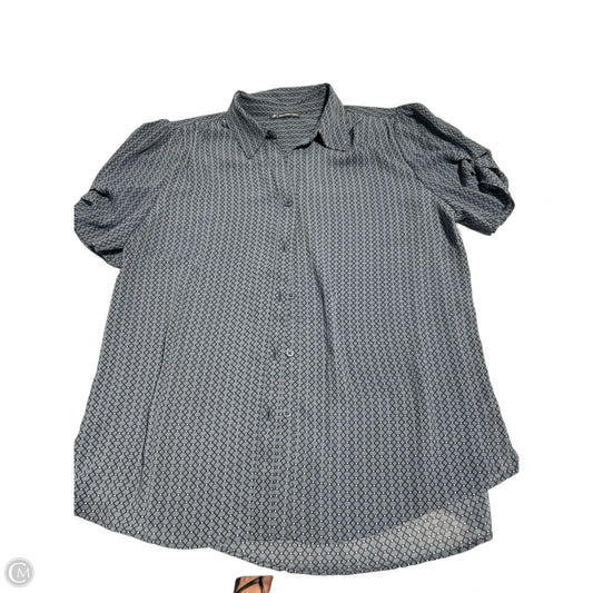 Top Short Sleeve By Adrianna Papell In Blue, Size: M