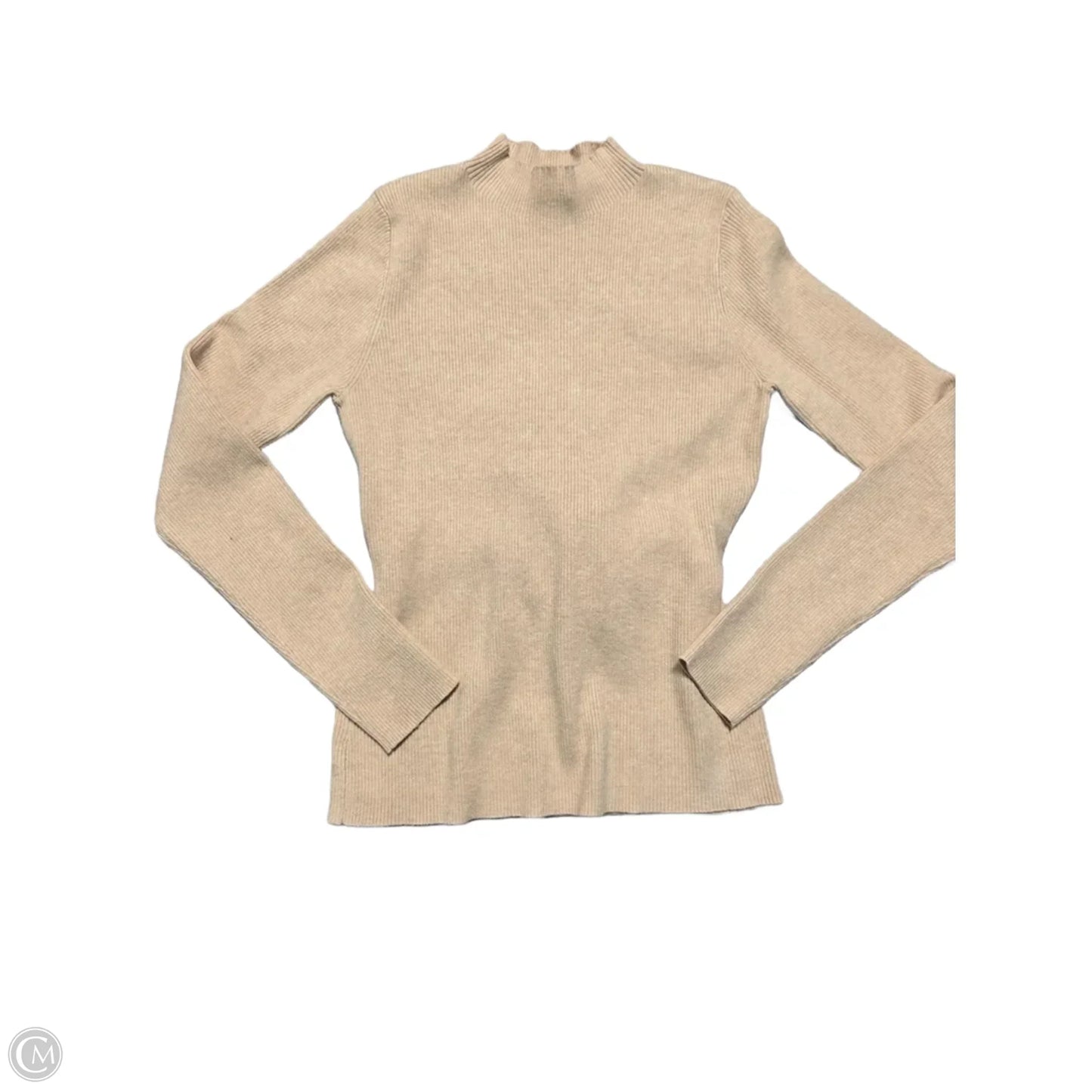 Top Long Sleeve By Pink Lily In Tan, Size: L
