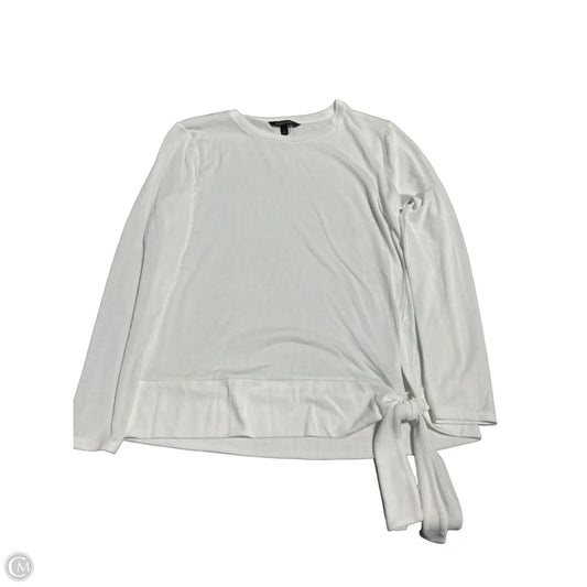 Top Long Sleeve By Banana Republic In White, Size: S