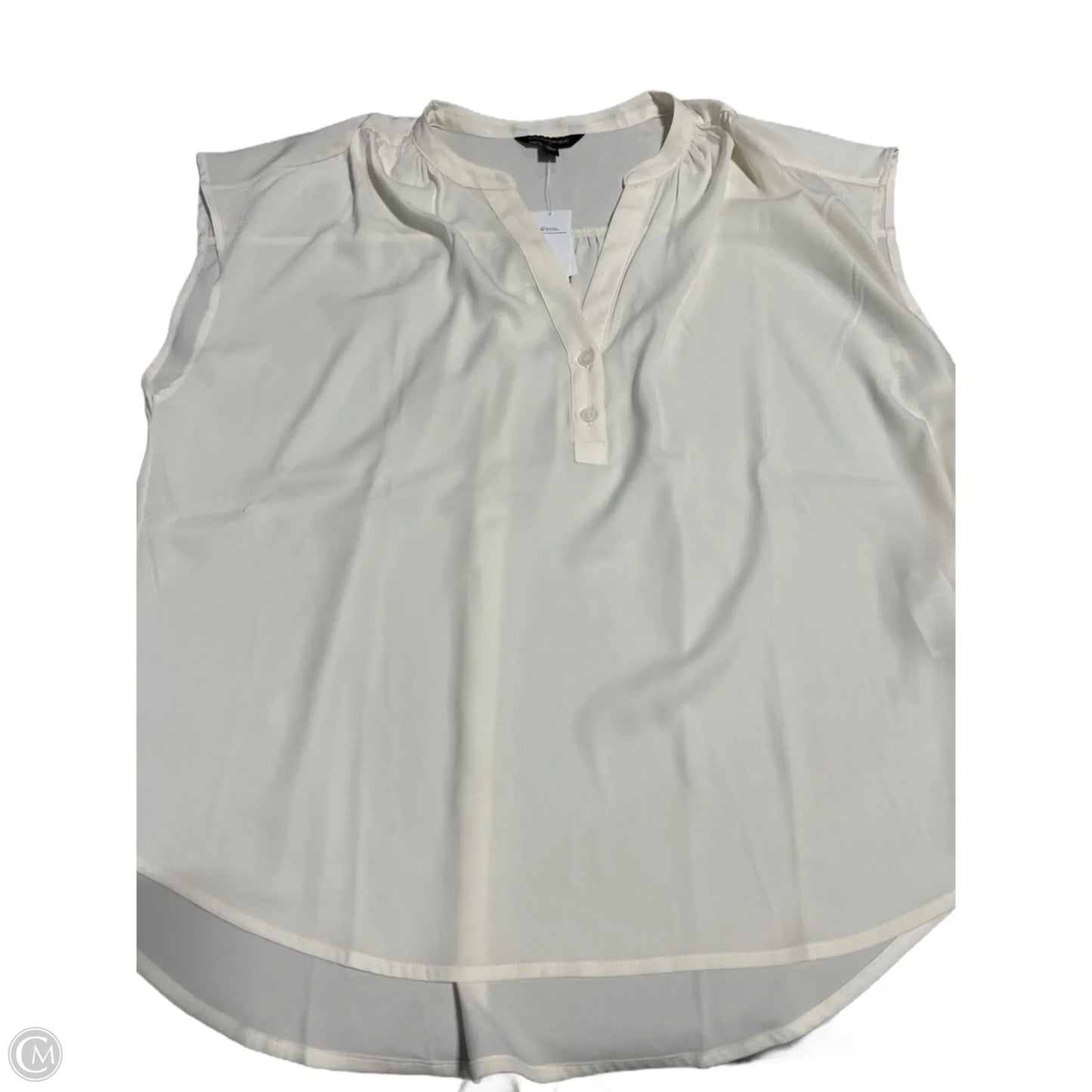 Top Short Sleeve By Banana Republic In White, Size: L