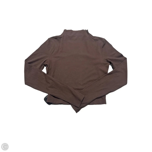 Athletic Top Long Sleeve Collar By Lululemon In Brown, Size: Xs
