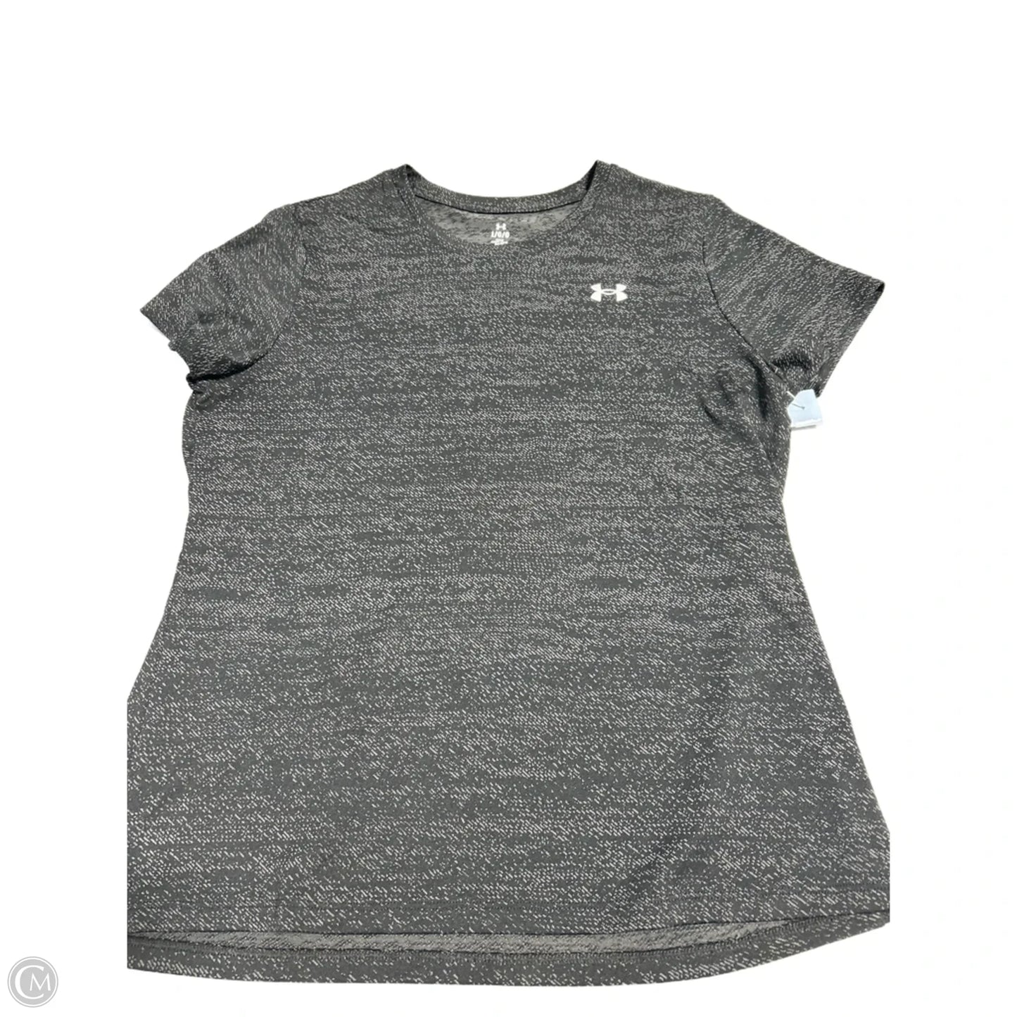 Athletic Top Short Sleeve By Under Armour In Black, Size: L