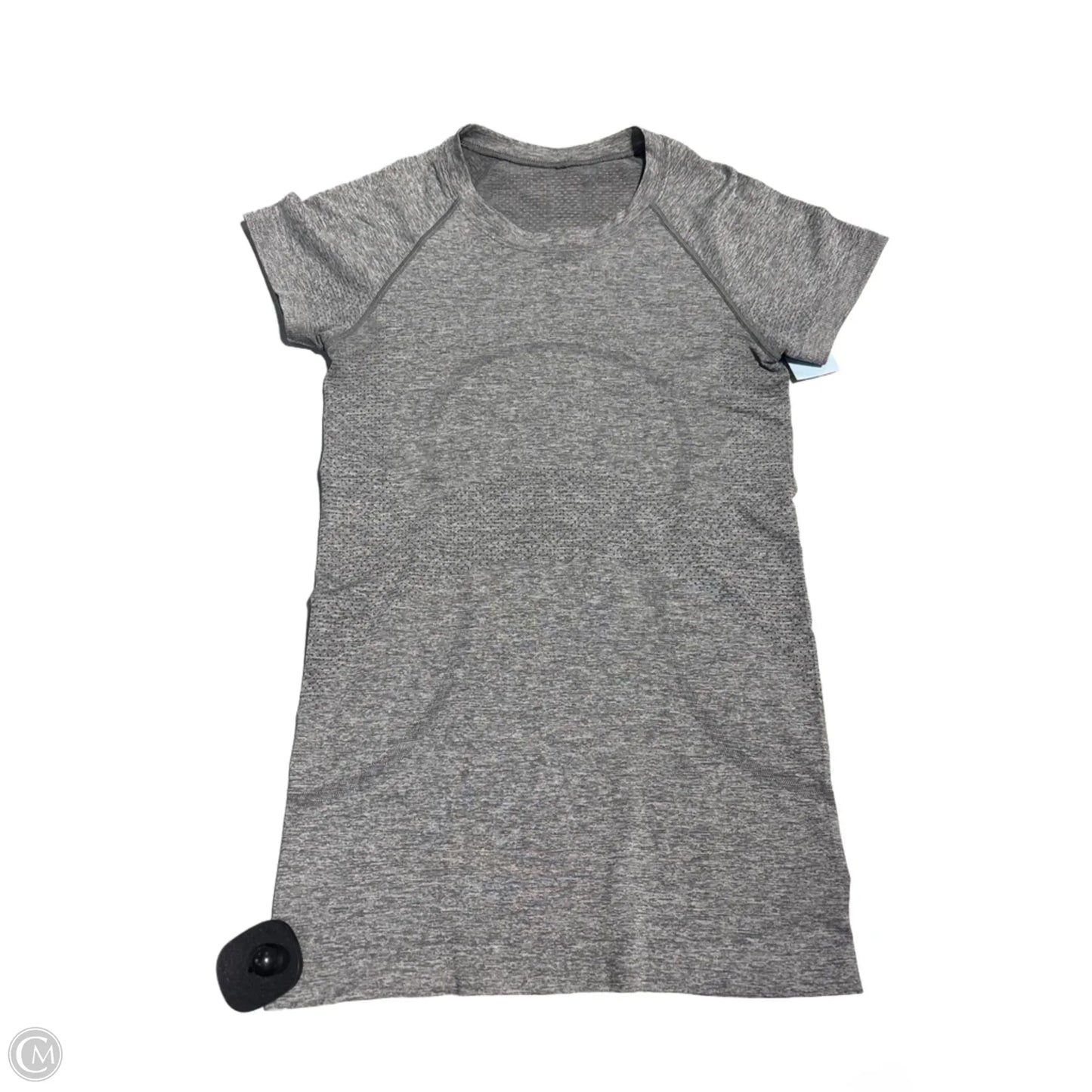 Athletic Top Short Sleeve By Lululemon In Grey, Size: S