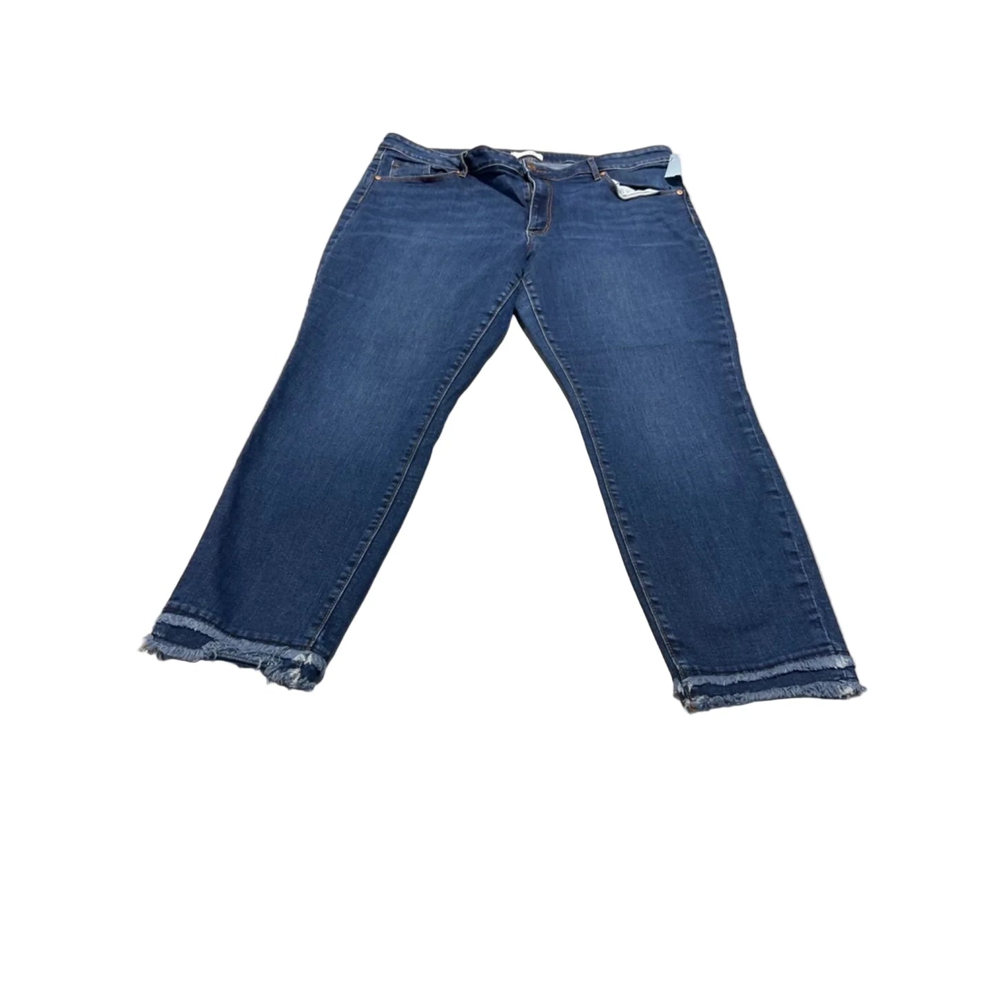 Jeans Skinny By Loft In Blue Denim, Size: 16