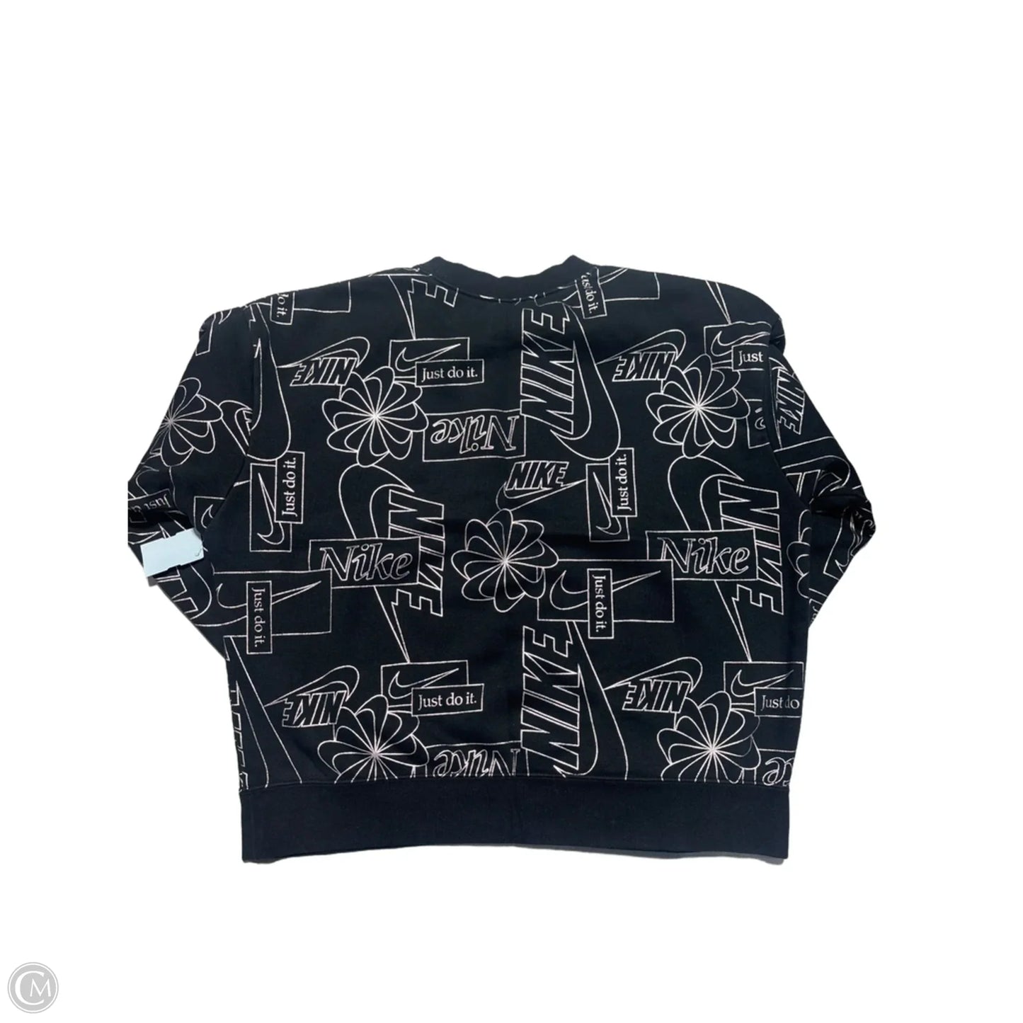 Sweatshirt Crewneck By Nike In Black, Size: M
