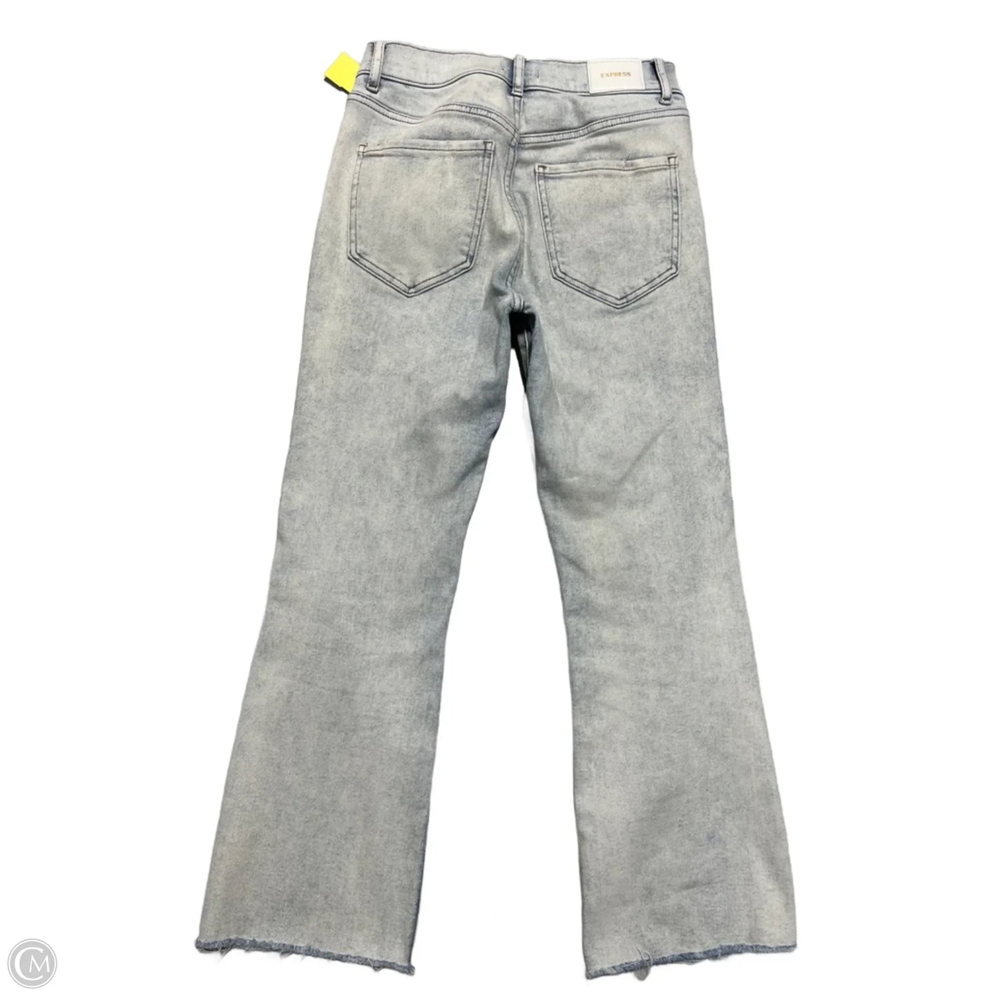 Jeans flared By Express In Blue Denim, Size: 4