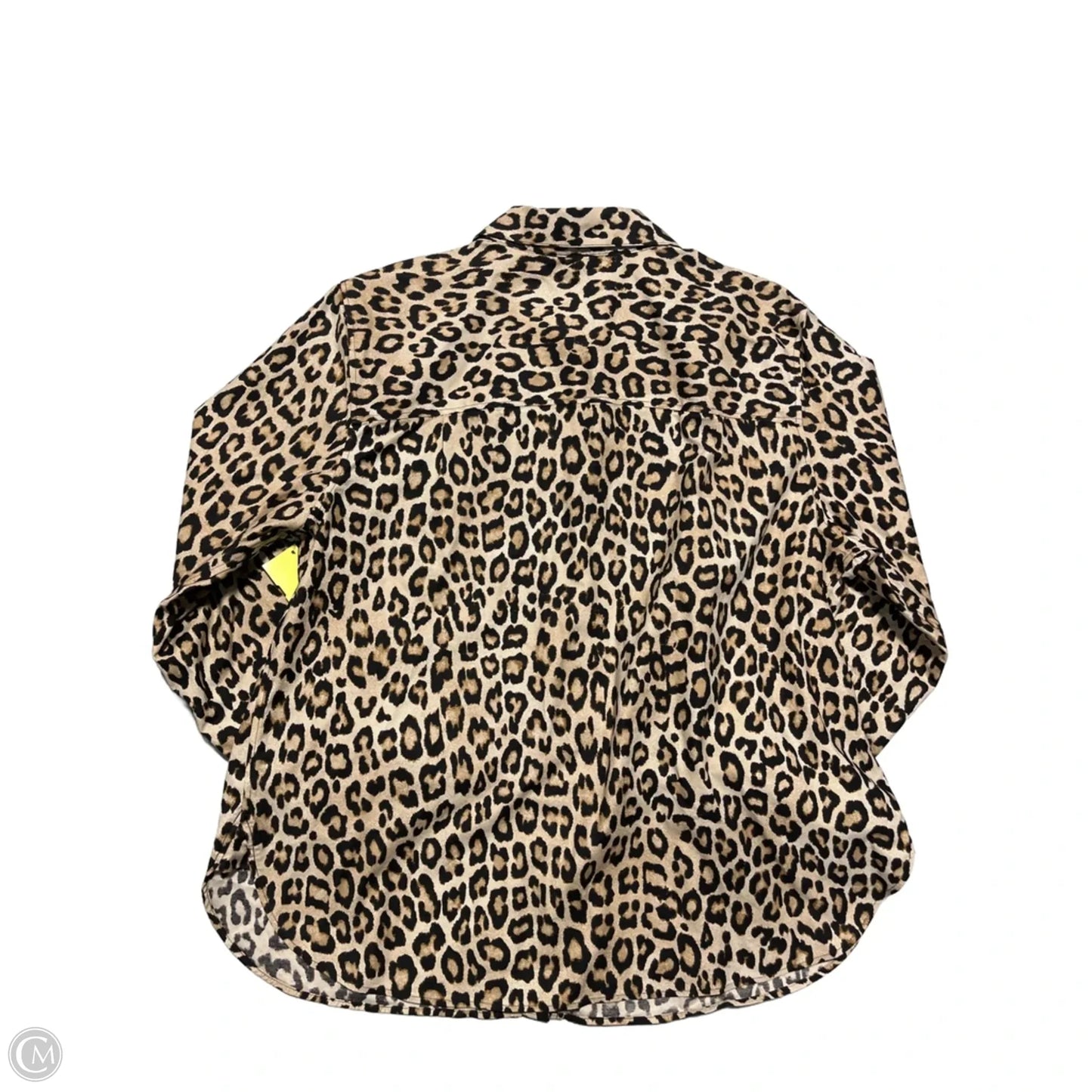 Top Long Sleeve By Chicos In Leopard Print, Size: 16