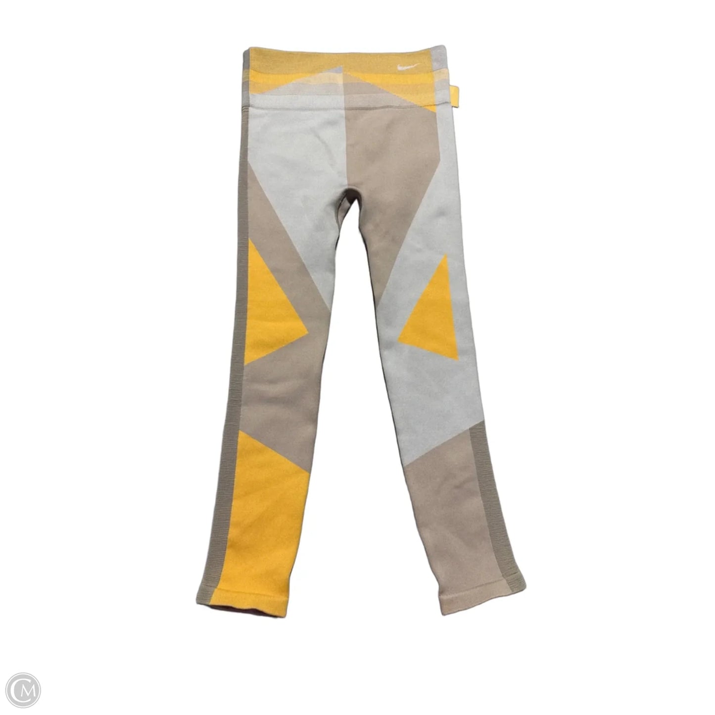 Athletic Leggings By Nike In Yellow, Size: M