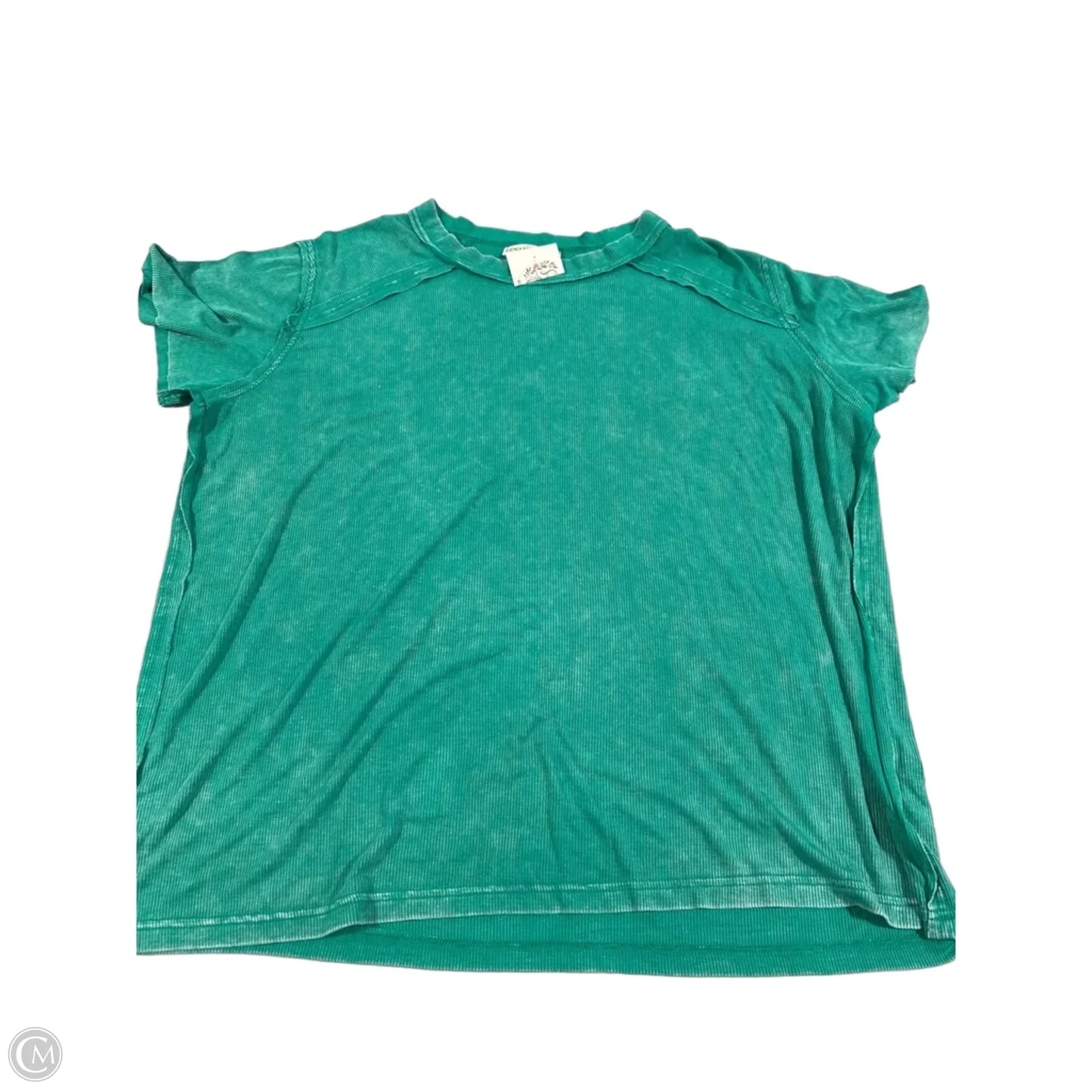 Top Short Sleeve By Zenana In Green, Size: S