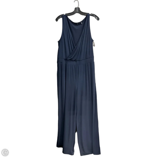 Jumpsuit By G By Giuliana In Navy, Size: 1x