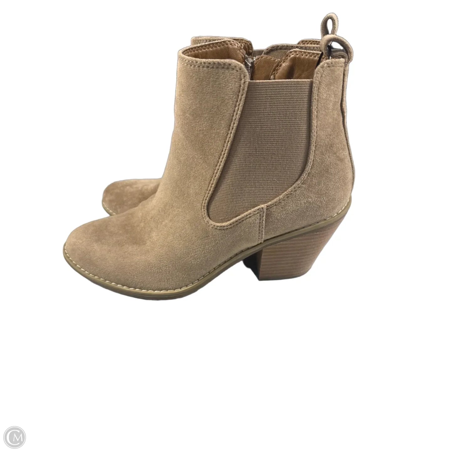 Boots Ankle Heels By Sofft In Beige, Size: 9