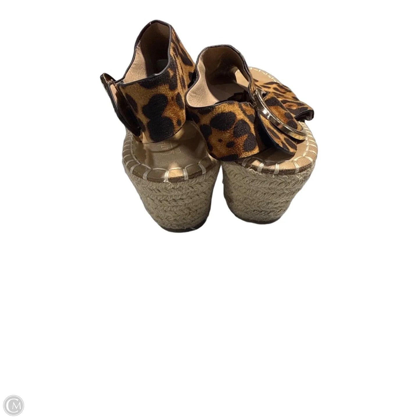 Sandals Heels Wedge By Catherine Malandrino In Animal Print, Size: 8.5