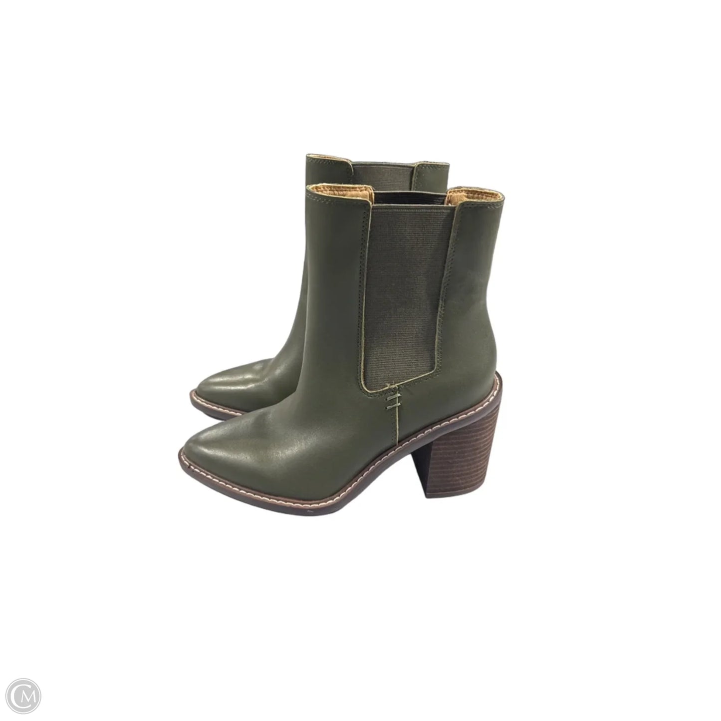 Boots Ankle Heels By Crown Vintage In Green, Size: 6.5