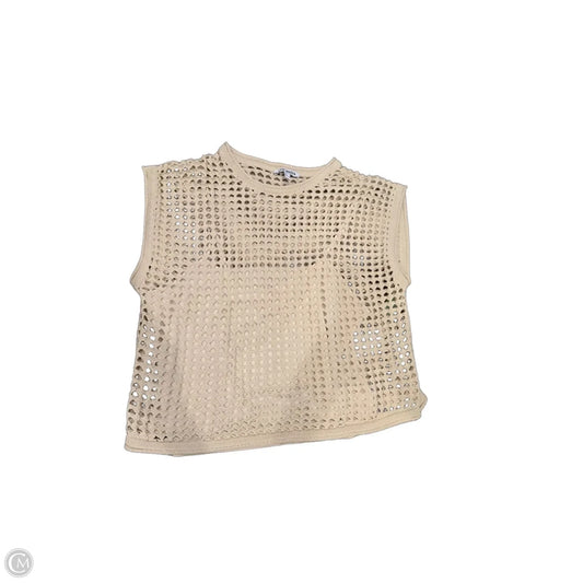 Top Sleeveless By Steve Madden In Beige, Size: L