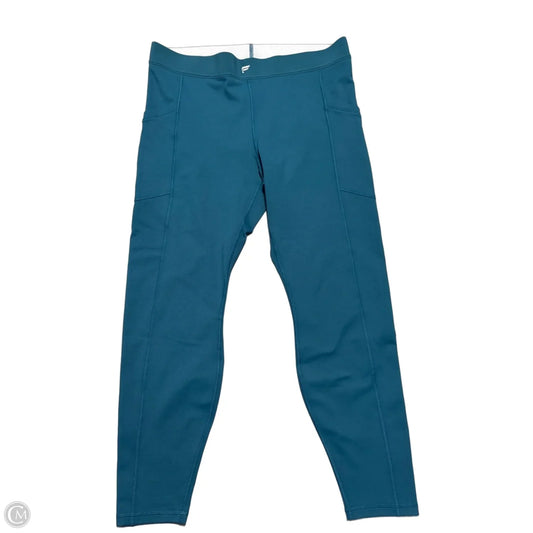 Athletic Leggings By Fabletics In Teal, Size: Xl