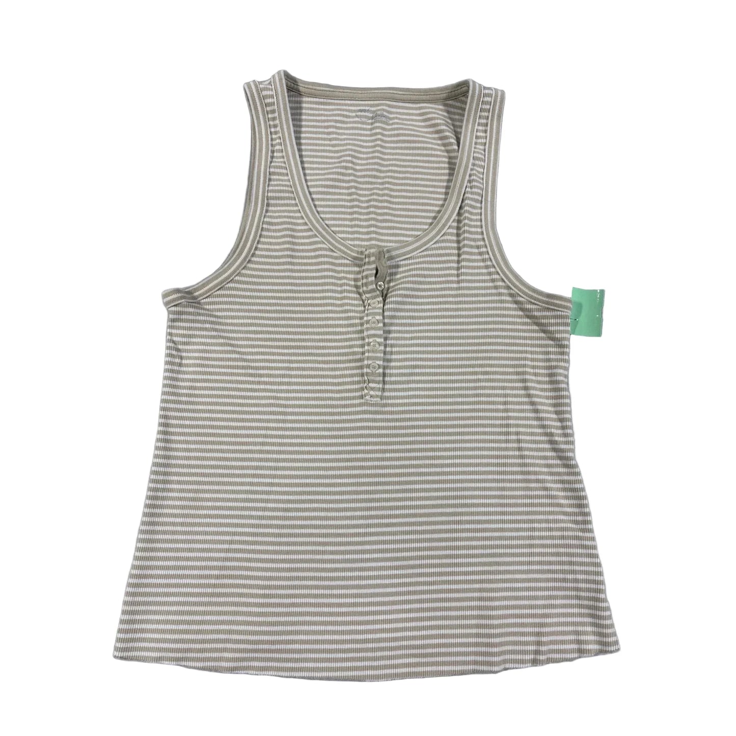 Tank Top By Aerie In Tan & White, Size: Xxl