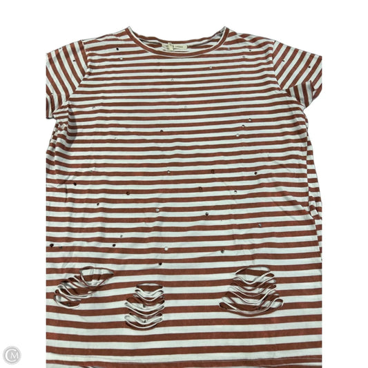 Top Short Sleeve By Cmc In Striped Pattern, Size: Xl
