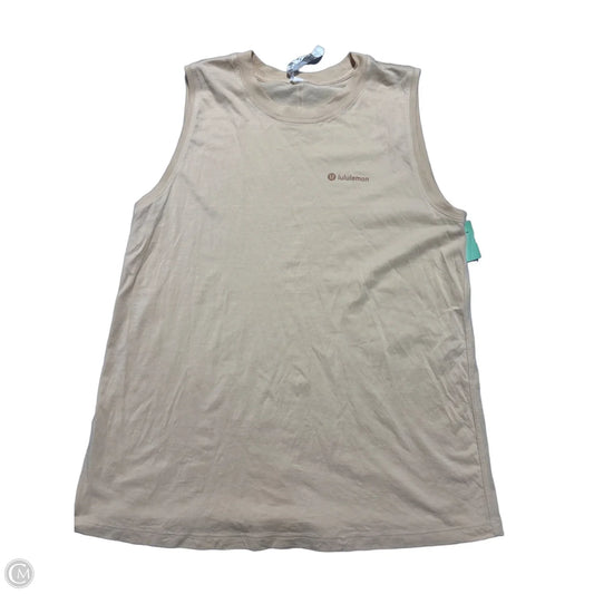 Athletic Tank Top By Lululemon In Yellow, Size: 8