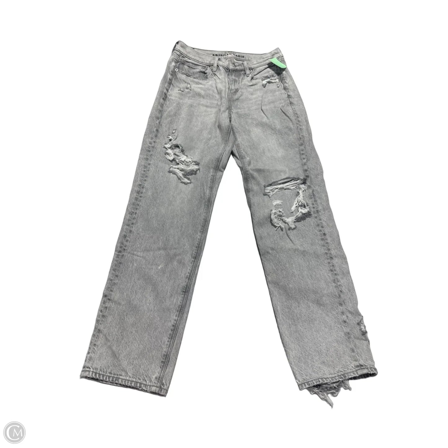 Jeans Straight By American Eagle In Grey, Size: 4