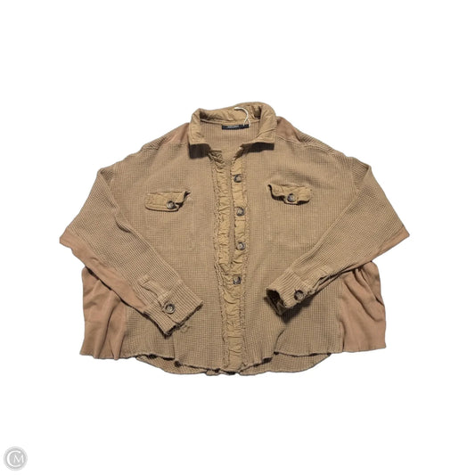 Jacket Shirt By Automet In Brown, Size: M