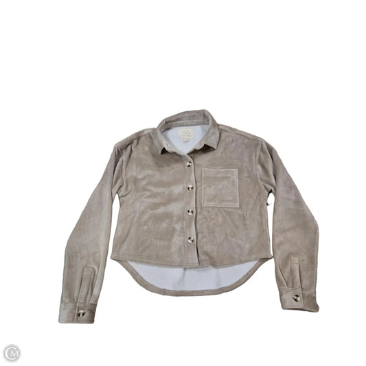 Top Long Sleeve By Thread And Supply In Beige, Size: S