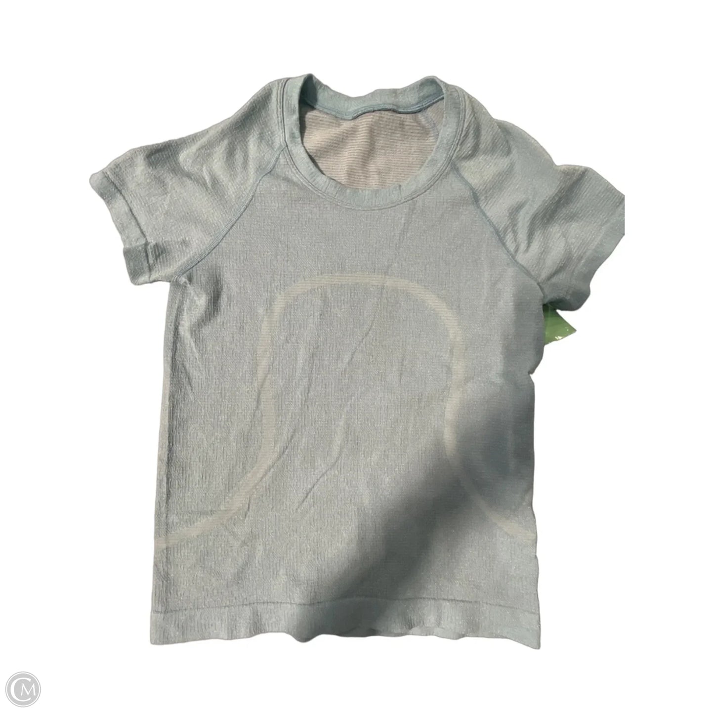 Athletic Top Short Sleeve By Lululemon In Blue, Size: 4