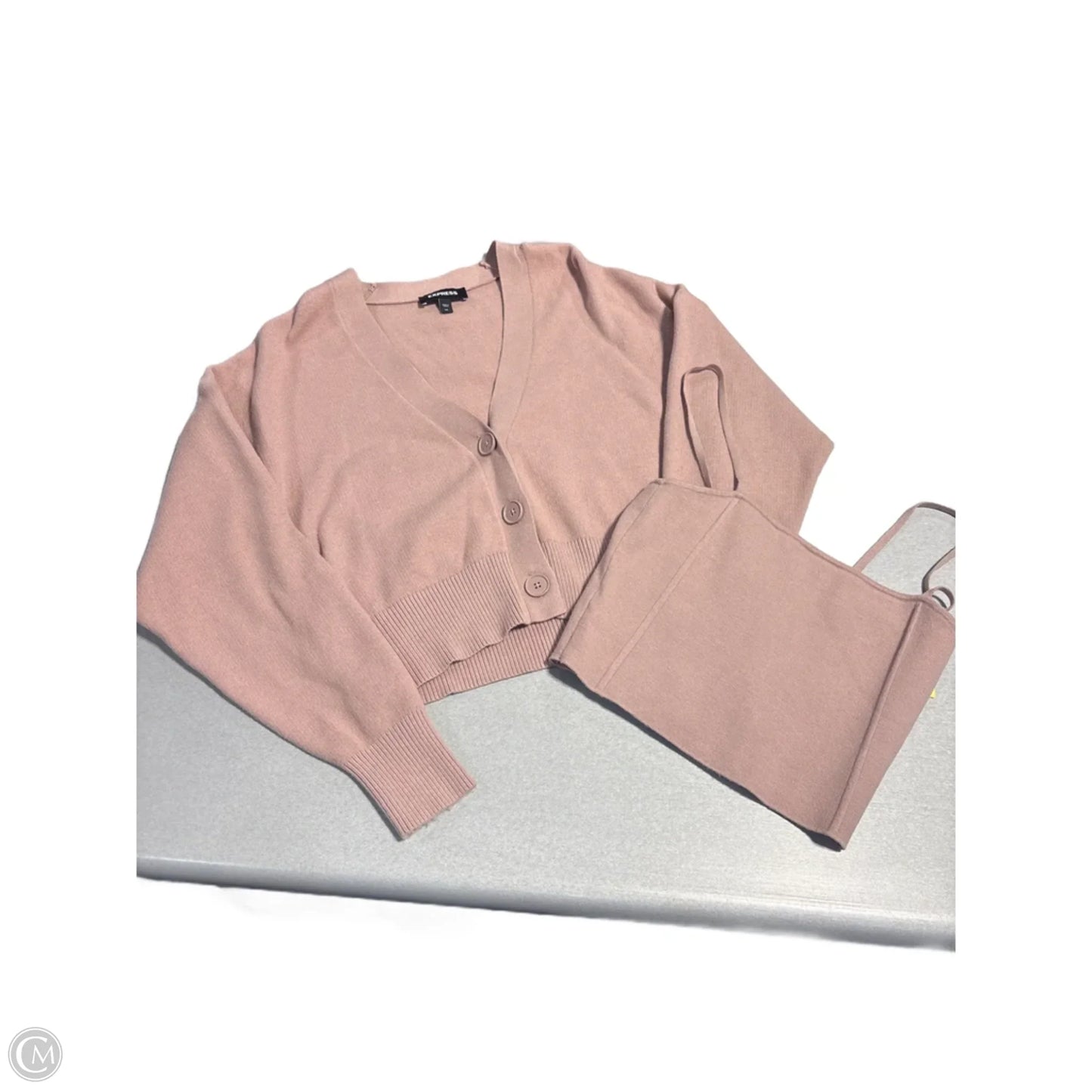 Top 2pc Long Sleeve By Express In Mauve, Size: Xs