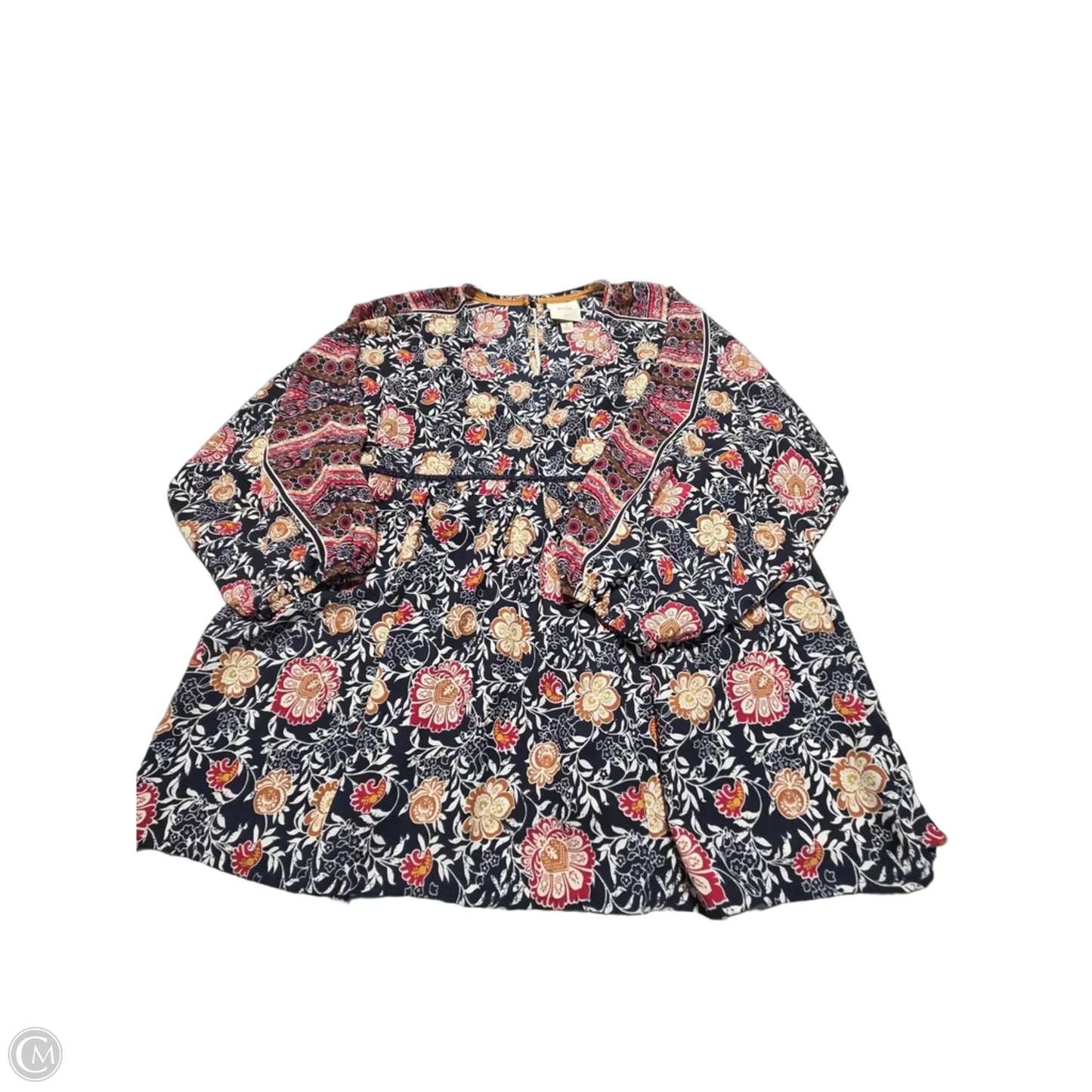 Blouse 3/4 Sleeve By Knox Rose In Floral Print, Size: S