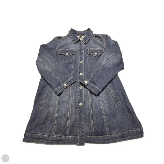 Jacket Denim By Chicos In Blue, Size: XXL